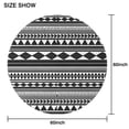 thumbnail image 6 of Black White Ethnic Pattern Round Tablecloth 60"x60",Wrinkle Wipeable Table Cloth for Kitchen Dining Room Picnic Patio Party, 6 of 6