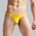 thumbnail image 2 of 3 Pack Men's Underwear Briefs Fit Translucent Ice Silk Low Waist Buckle G String T Panties, 2 of 5