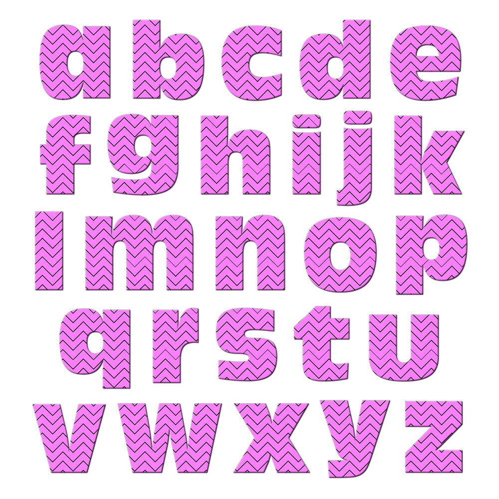 Alphabet Letters Lowercase Chevrons Pink Zig Zag MAG-NEATO'S(TM ...