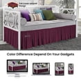 thumbnail image 4 of SGI Bedding Day Bed Skirt | Full 12" Inch Drop, Ruffled Microfiber Bed Skirt | Fade Resistant, Wrinkle Free, Anti-static, Decorative, Extra Storage Space, Clutter-Free | Wine, 4 of 8