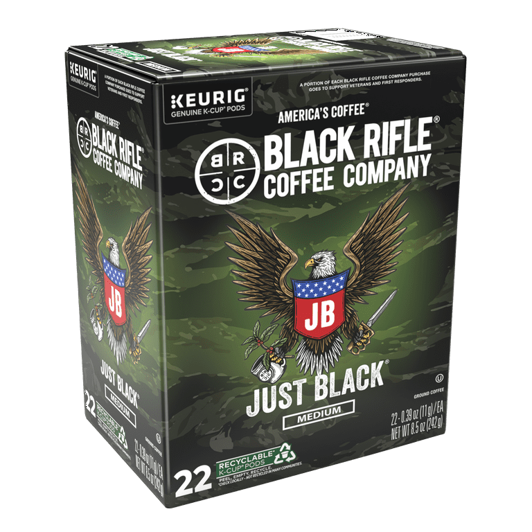 Free Shipping! Black Rifle Coffee Company Just Black Medium Roast