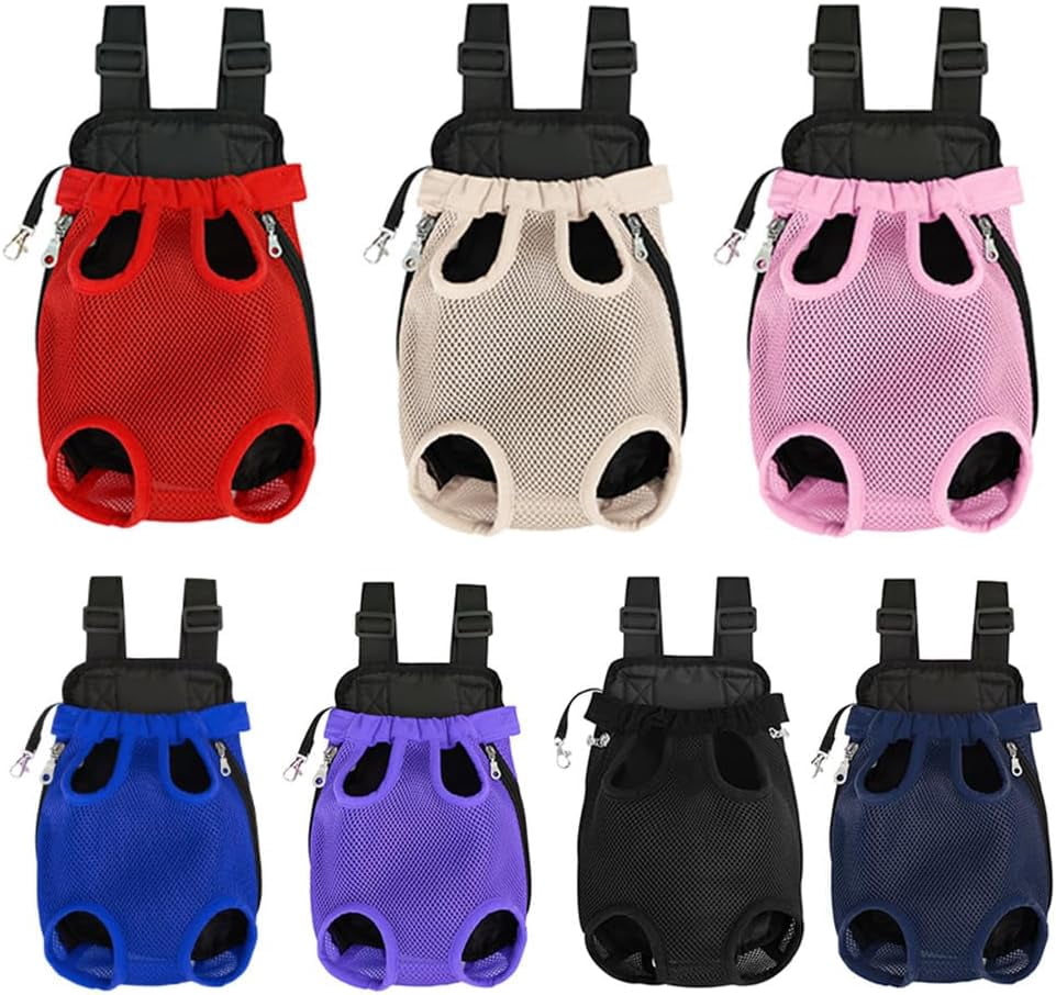 Pet Carrier Backpack - Adjustable Pet Front Cat Dog Carrier Backpack Travel Bag,Legs Out,Easy-Fit for Traveling Hiking Camping for Small Medium Dogs Cats Puppies. (Deep Purple, Small)
