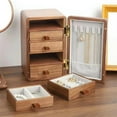 thumbnail image 6 of Jewelry Organizer Wood Necklace Rings Storage Box Unique Organiser Home Use, 6 of 7
