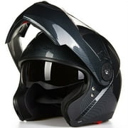 ILM Motorcycle Modular Flip up Dual Visor Helmet DOT Approved 5 Colors Available