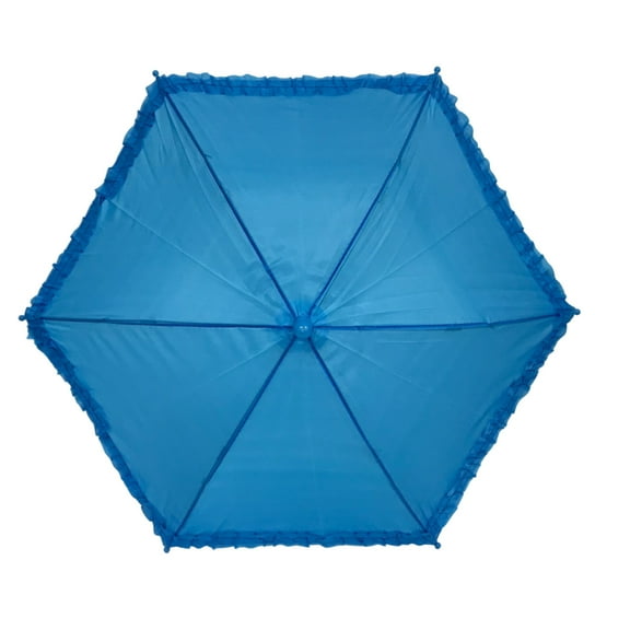 Light Blue Umbrella with Ruffle 14.5" (Each)