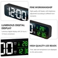 thumbnail image 4 of BEADCEST 1Set Square Alarm Clock with Digital Display for Office Black ABS, 4 of 5