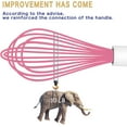 thumbnail image 4 of MaxxMarket Pink Silicone Whisk, Sealed Waterproof Design Set of 3, Professional Kitchen Whisks for Cooking Non-Scratch, Silicone&Stainless Steel Whisk, Heat Resistant 480°F Rubber wisk, BPA free, 4 of 14