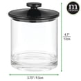 thumbnail image 6 of mDesign Small Round Acrylic Apothecary Canister Jars - 2 Pack - Clear/Black, 6 of 7
