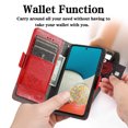 thumbnail image 2 of Case for Samsung Galaxy A53 5G Cover Leather Wallet Folio Case Book Design Flip Magnetic Closure - Red, 2 of 5