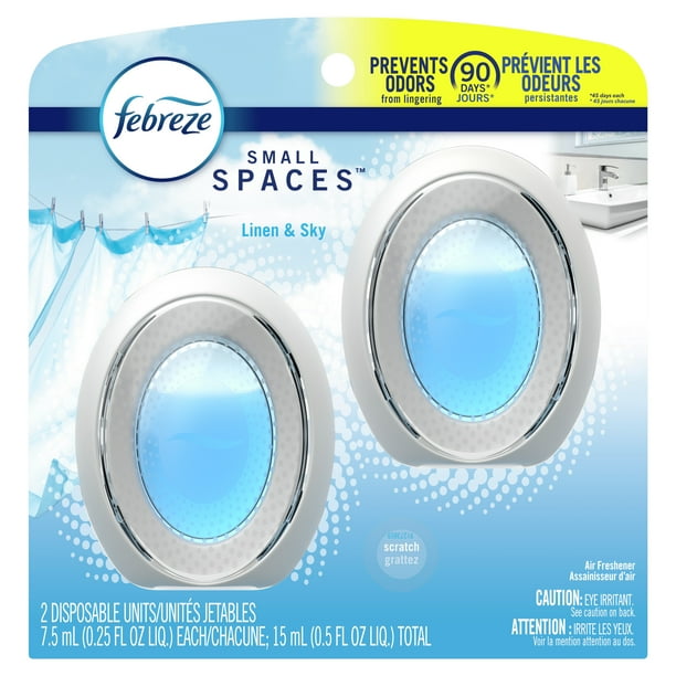 Febreze Small Spaces Air Freshener, Linen & Sky, .25 fl oz, 2 Pack