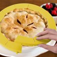 thumbnail image 4 of Corteza de pastel ajustable Hogar Flan Shield Pastelería Redondo Silicona Edge Panadería Protector Herramientas Herramientas Cocina Hogar Bakeware Amarillo seitruly HA011487-02B, 4 of 6