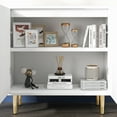 thumbnail image 4 of GETYES Modern Storage Cabinet with Floral Pattern Panel and Adjustable Shelf, 4 of 8