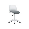 thumbnail image 2 of Calico Designs Back, Modern, Swivel, Office Contoured Folding Task Chair, White/Grey, 2 of 7