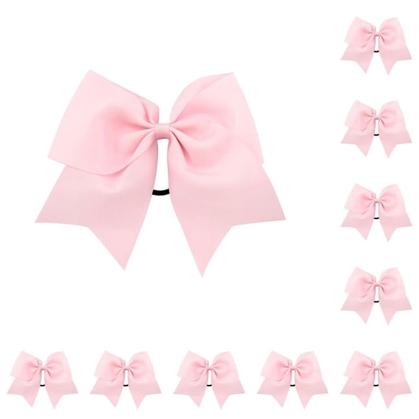 Banda para el cabello grande Sonducket Goma elástica Coleta decorativa 10piezas Rosado