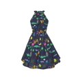 thumbnail image 2 of Girls Halter Dress Multicolor Floral Animal Printed Cotton Casual 5 Years, 2 of 6