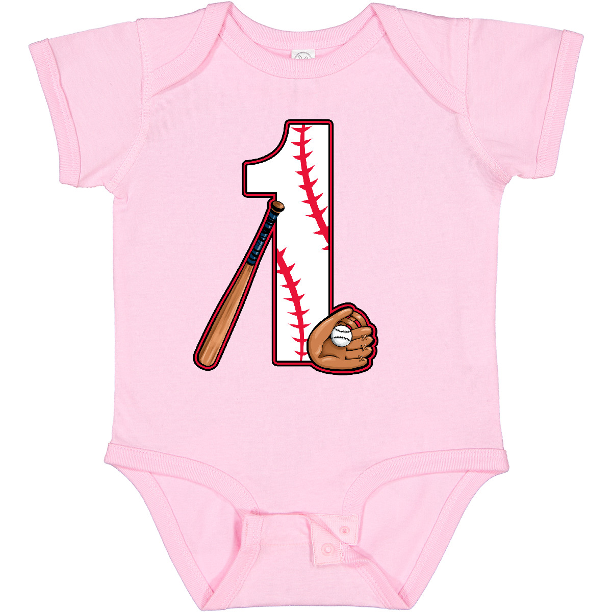 Inktastic Baseball First Birthday One Year Old Boys or Girls Baby Bodysuit
