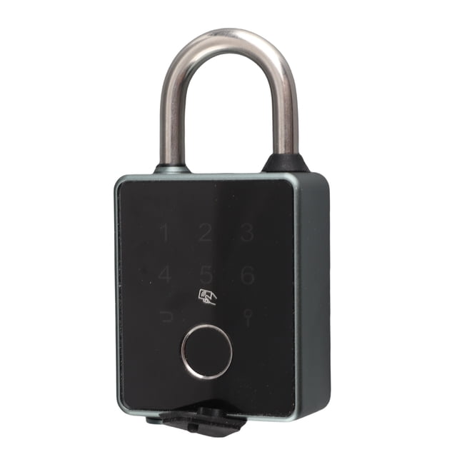 Candado De Huella Digital, Acceso A La Aplicación De Tarjeta De Aleación De Aluminio 5 En 1 Desbloqueo IP65 Candado De Seguridad Digital A Prueba De Agua USB Recargable Para Puerta