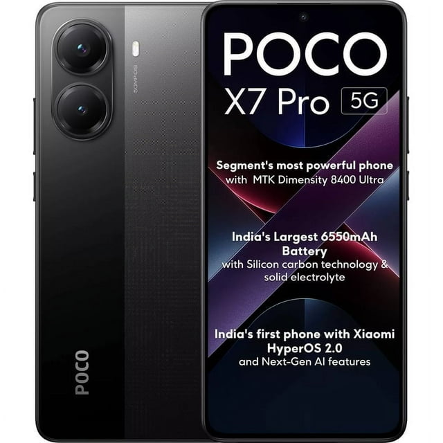 Smartphone Xiaomi Poco X7 Pro 5G Dual SIM 12GB RAM 512GB Desbloqueado Negro
