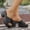 Black, variant on Women's Wedge Mules Open Toe Embroidery Detail Casual Spring Shoes with Chunky Platform Heel Non Slip Comfortable Trendy Sandals for Women Plus Size Available