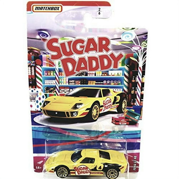 Matchbox Limited Candy Series Yellow Sugar Daddy Ford GT-40 1/64 S Scale Car Diecast
