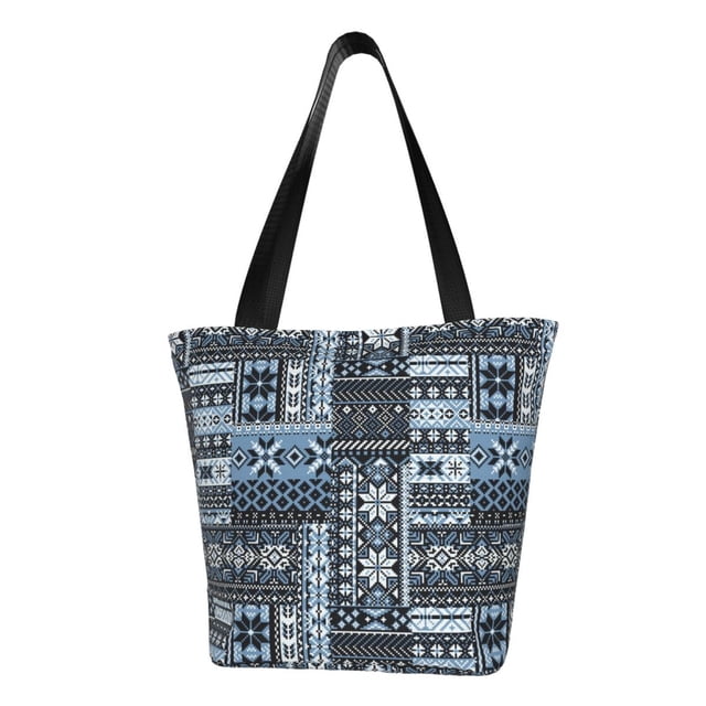 Easygdp Snowflake Vintage Pattern Bolso de Hombro para Mujer, Bolso Bandolera y Cartera de Mano Elegante para Uso Diario