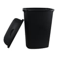 thumbnail image 4 of Julyeen 13 Gallon Plastic Trash Can with Swing Top Lid, 4 Packs Swing Lid Garbage Bins, Black, 4 of 12
