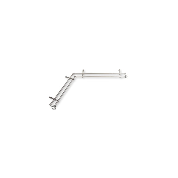 Corner Window Curtain Rod Double, 48-84" Adjustable Rod, Satin Nickel Finish, Rustic Home Decor Hardware