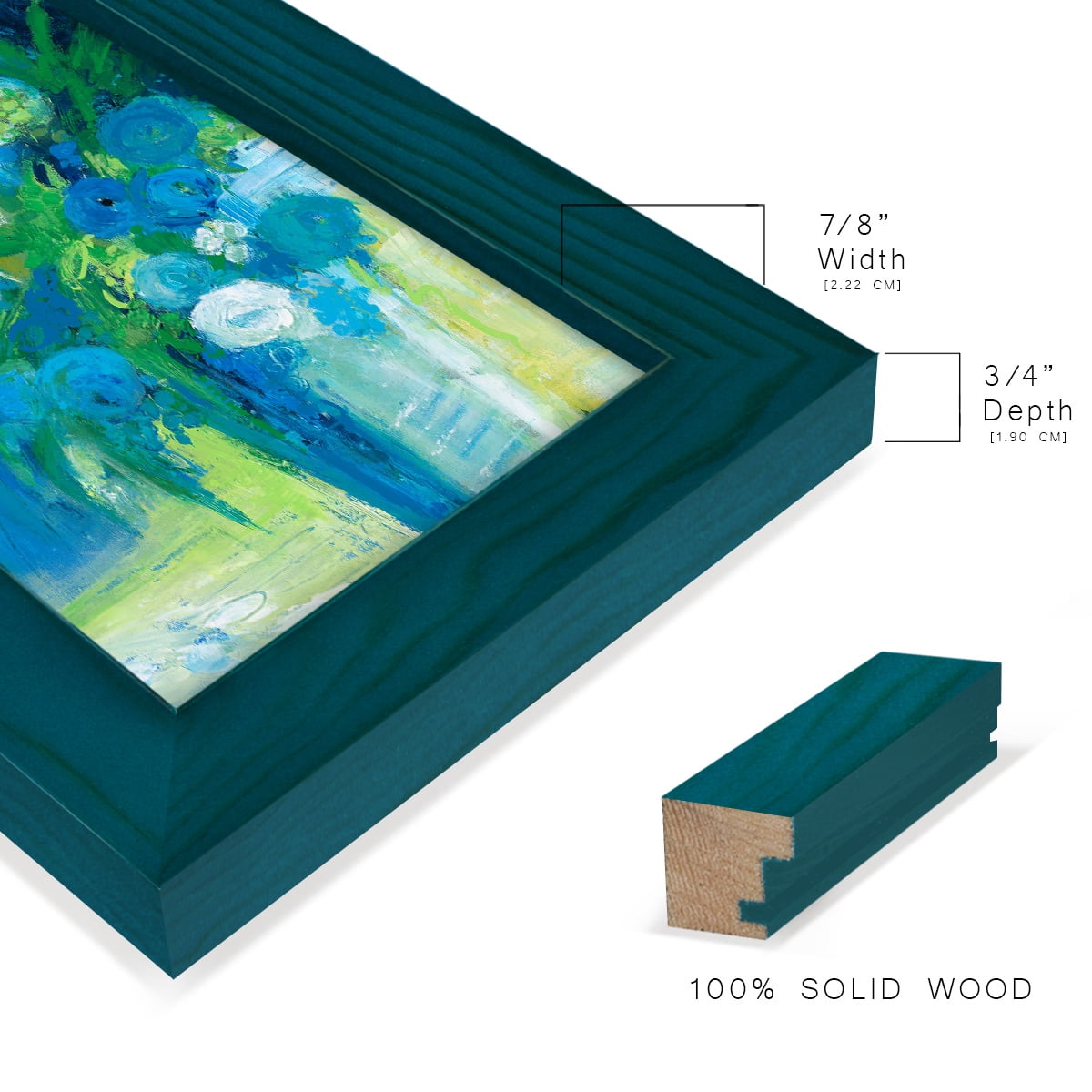 Literal Imaginings -Framed Print w/glass-Ocean Blue