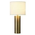 thumbnail image 4 of York 16" Tall Table Lamp with Fabric Shade in Brass/White, 4 of 5