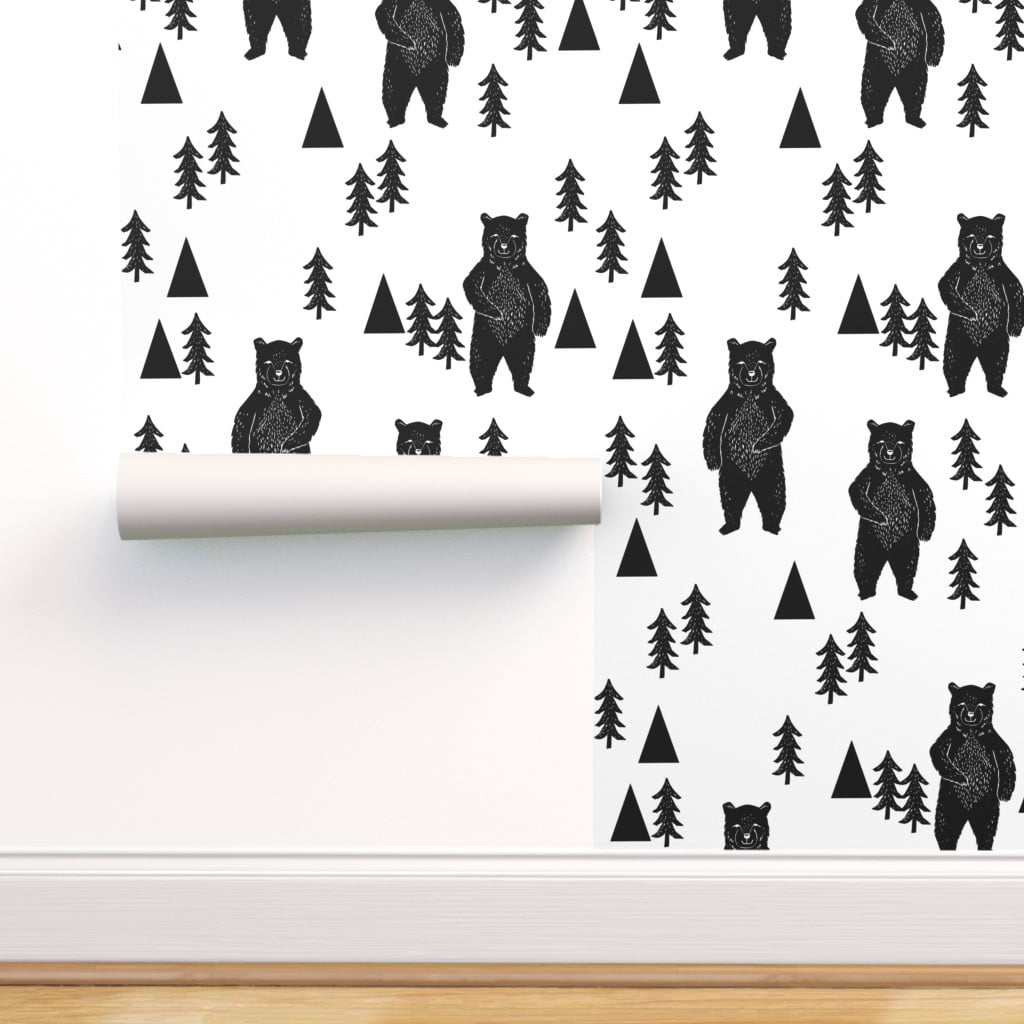 Tempaper Woodland Fantasy Mythical Grey Peel and Stick Wallpaper 275 sq  ft WL15001  The Home Depot