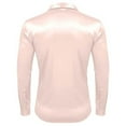thumbnail image 4 of Men's Glossy 70s Vintage Disco Long Sleeve Shirt Casual Top, 4 of 5