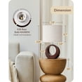 thumbnail image 6 of EDISHINE 13.4" Wood Table Lamp, Small Bedside Lamp with Beige Linen Lampshade & ON-Off Switch, E26 Base, Modern Nightstand Lamp for Living Room, Bedroom, Dark Walnut, 6 of 7