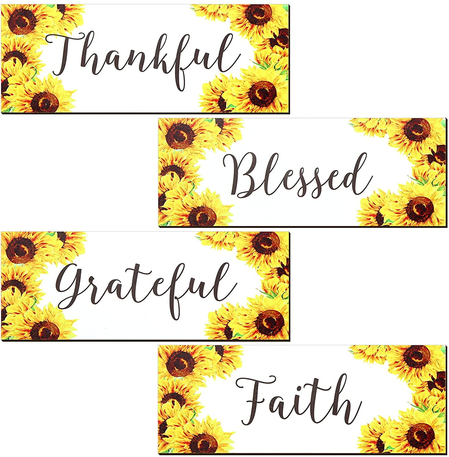 "Blessed" Vertical Farmhouse Porch Sign - Wooden, 8x48 Inches, Rustic Home Decor & Gift