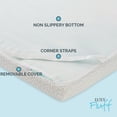 thumbnail image 3 of LuxyFluff  3-Inch Gel-Infused Memory Foam Mattress Topper with Ventilated Removable Washable Bamboo Cooling Cover, Corner Straps Twin, 3 of 5