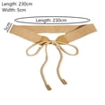 thumbnail image 2 of Bohemian Rope Knot PP Grass Lengthened Girdle Waistband Skirt Accessories Wide Belt Waist Belt KHAKI, 2 of 6