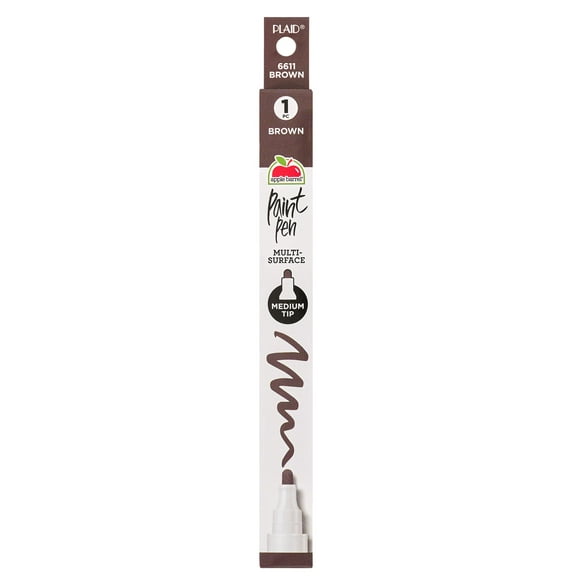 Apple Barrel Multi-Surface Medium Tip Paint Pen, Brown, 1 Piece