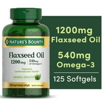 Nature's Bounty Flaxseed Oil Softgels, 1200 Mg, 125 Ct