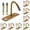 Gold*10, variant on Goowood Ceiling Hooks for Hanging Plants Heavy Duty J Hooks for Fan Fixture and Pendant Lights Gold Metal Ceiling Mount Hangers 5PC