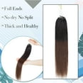 thumbnail image 6 of MY-LADY 50S 1G Remy Micro Beads Hair Extensions Human Hair Thick Invisible Nano Beads Micro Link Hairpiece 18inch #1BT4 Black Brown to Medium Brown, 6 of 8
