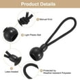 thumbnail image 3 of 2Pcs 4" Bungee Tie Down, Sun Shade Tie Down Straps Replacement Parts, Black, 3 of 6
