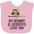 thumbnail image 3 of Inktastic Grammy and Grandpa Love Me Owl Girls Baby Bib, 3 of 4