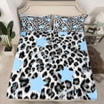 thumbnail image 2 of Feelyou Grey Leopard Print Bed Sheets, Retro Western Stars King Sheets, 4-Piece, 2 of 7