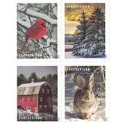 USPS Winter Scenes Double-Sided Forever, 20 Stamps
