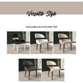 thumbnail image 4 of LeisureMod Modern Dining Chairs – Leather Seat with Curved Open Back & Rubberwood Legs, Contemporary Kitchen Side Chairs, Ethos Collection in Black, 4 of 11