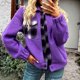 thumbnail image 1 of Pntutb Moda Mujer Manga Larga Patchwork Solapa Cardigan Abrigo Chaqueta Top Liquidación Pntutb Pntutb-4786, 1 of 5