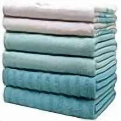 Premium Kitchen Towels (20”x 28”, 6 Pack) – Large Cotton Kitchen Hand Towels – Vintage Striped Flat & Terry Towel – Highly Absorbent Tea Towels Set with Hanging Loop – Aqua