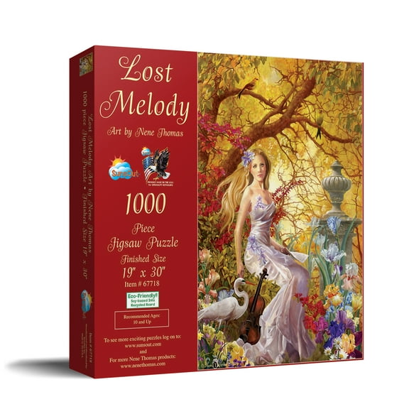 SUNSOUT INC - Lost Melody - 1000 pc Jigsaw Puzzle by Artist: Nene Thomas - Finished Size 19" x 30" - MPN# 67718