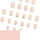 thumbnail image 4 of Rosarden 24Pcs White French Tip Press on Nails - Short French False Square Fake with Nail Glue Nude Pink Stick Gold Glitter Fashion for Women Girls Ar, 4 of 5