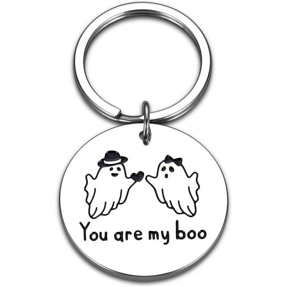 Boo Basket Stuffers for Him, Halloween Basket Stuffers forMen Spooky Fall Keychain Gifts for Boyfriend Girlfriend, Ghost Keychains Fall Basket Stuffers Mens Boo Basket Essentials