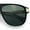 Matte Black Gunmetal - Green, variant on Polarized Mogul Mobster Flat Top Racer Mafia Plastic Fashion Sunglasses Tortoise Gold - Green